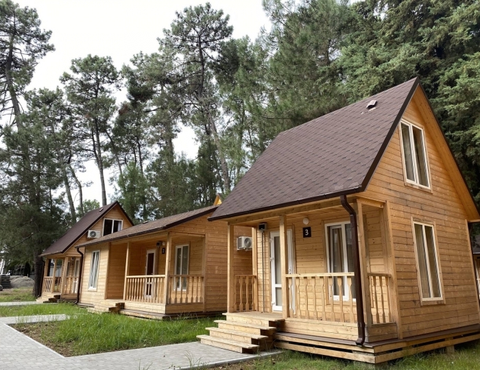 Вилла 2-местная 2-комнатная 2-этажная вилла комфорт п.Лесной - Дом отдыха «Золотые пески» Пицунда